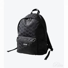MSGM 나일론 로고 백팩 3740MZ38 640 99 썸네일 1