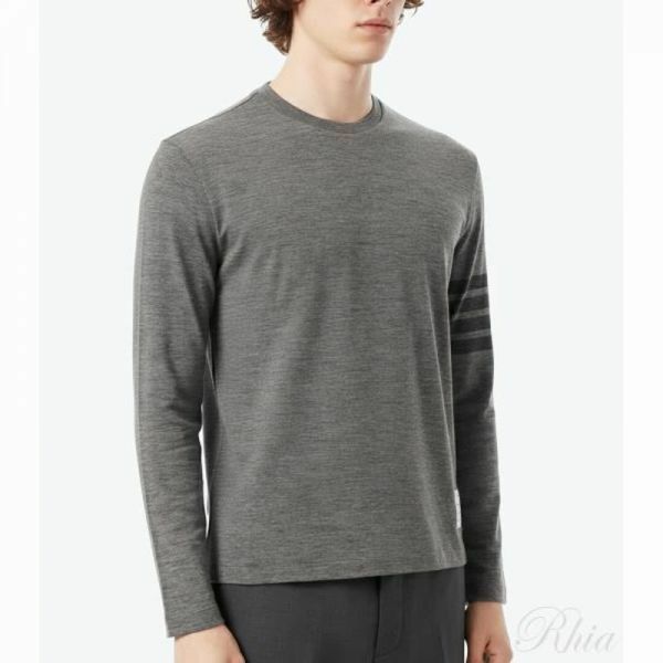 톰브라운 울 저지 4 바 티셔츠 MJS261A J0149 035 - Thom Browne