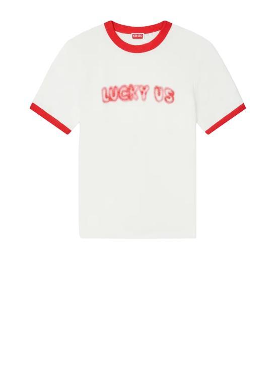 26SS 겐조 반팔 티셔츠 FG5 5TS106 4SK 02 OFF WHITE DOM - Kenzo