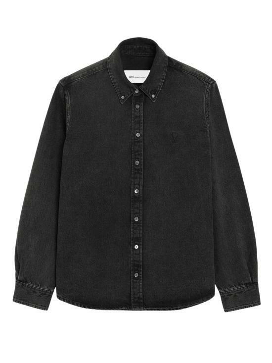 26SS 아미 셔츠 USH785 DE0125 031 USED BLACK DOM - Ami