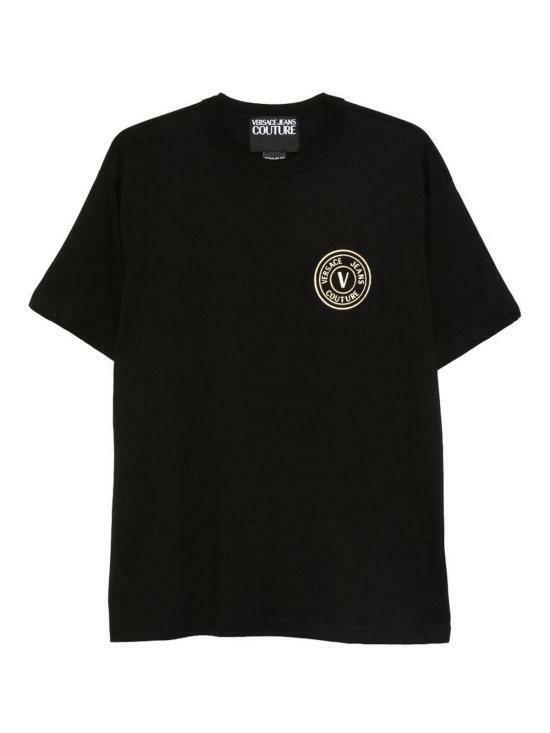 26SS 베르사체 반팔 티셔츠 80GAHT04 CJ00T G89 BLACK GOLD DOM - Versace