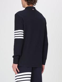 26SS 톰브라운 텍스쳐드 피케 4바 롱슬리브 폴로셔츠 MJP234A J0248 415 NAVY DOM 썸네일 3