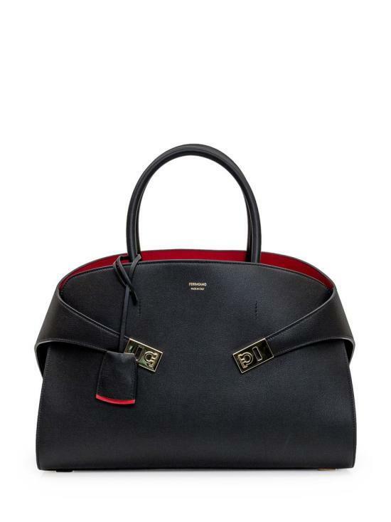 26SS 살바토레 페라가모 토트백 215608 767814 BLACK RED DOM - Salvatore Ferragamo