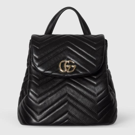 26SS 구찌 GG 마몽 미니 백팩 855921 AAFXD 1000 BLACK DOM - Gucci