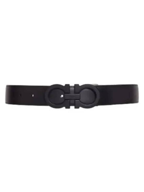 26SS 살바토레 페라가모 가죽 벨트 679710 688772 BLACK MARINE BLUE DOM - Salvatore Ferragamo
