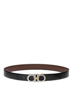 26SS 살바토레 페라가모 가죽 벨트 67A254 764187 BLACK COCOA DOM 썸네일 1