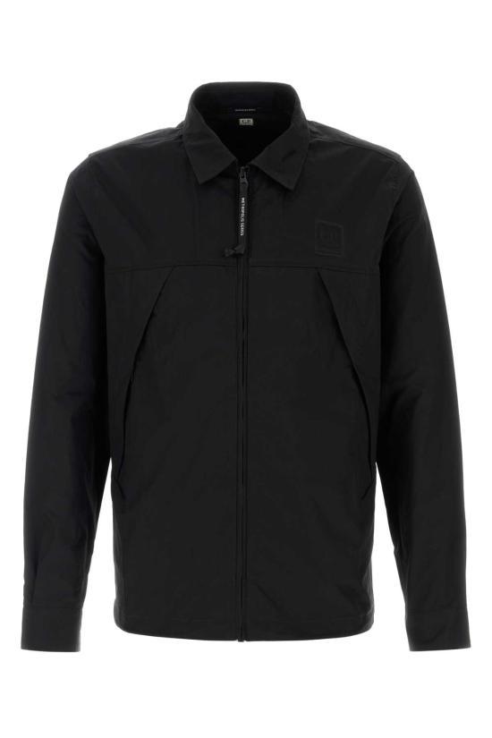 26SS 씨피 컴퍼니 메트로폴리스 시리즈 가바딘 집 오버셔츠 20CLOS062A 006472A 999 BLACK DOM - CP company