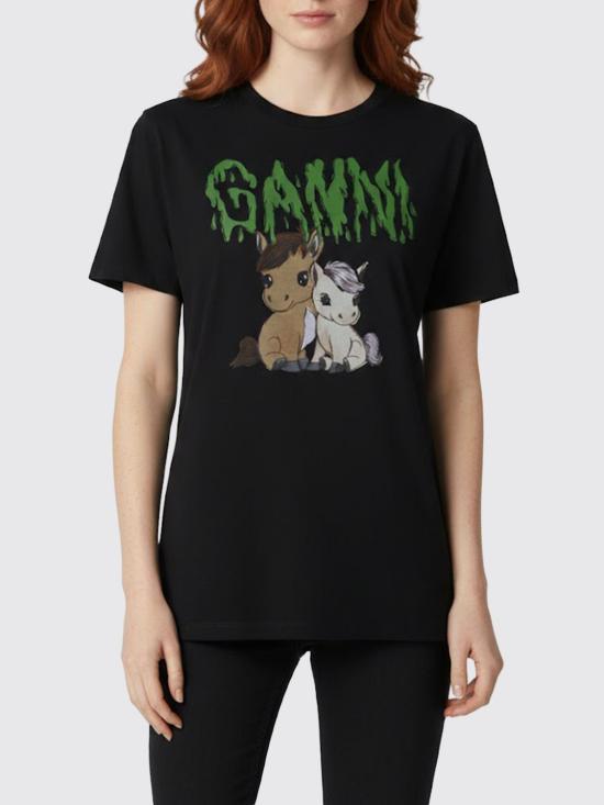 26SS 가니 반팔 티셔츠 A1050048 252 GREY DOM - Ganni