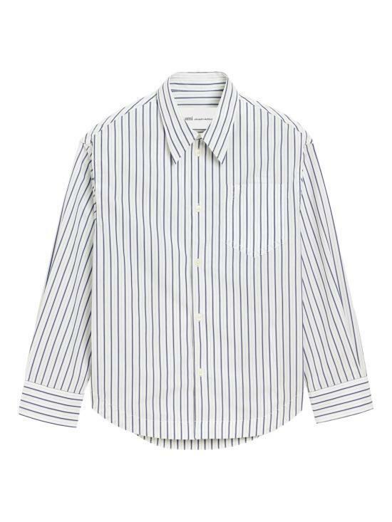 26SS 아미 셔츠 USH808 CO0220 A074 WHITE INK DOM - Ami