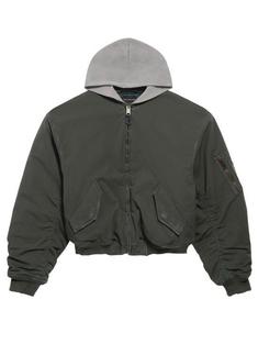 26SS 발렌시아가 후디드 스탠다드 보머 재킷 857699 TTP10 1140 ANTHRACITE DOM 썸네일 1