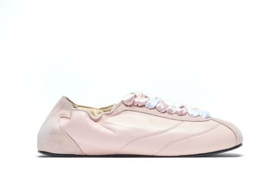 26SS 레페토 테니스 실크 스니커즈 V4230MCVD899 LIGHT PINK DOM - Repetto