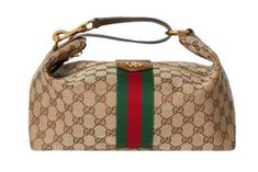 26SS 구찌 베니티 미디움 탑 핸들 백 857799 FAFUF 9870 BEIGE BROWN GG CANVAS DOM 썸네일 1