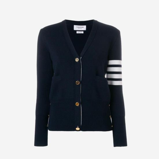 26SS 톰브라운 파인 메리노 울 4바 클래식 V넥 가디건 FKC207A00014415 DOM - Thom Browne