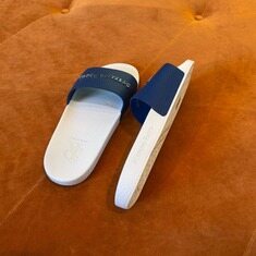 스테파노리치 슬리퍼 샌들 은장로고 화이트블루 UG31G761 VD B037 썸네일 5