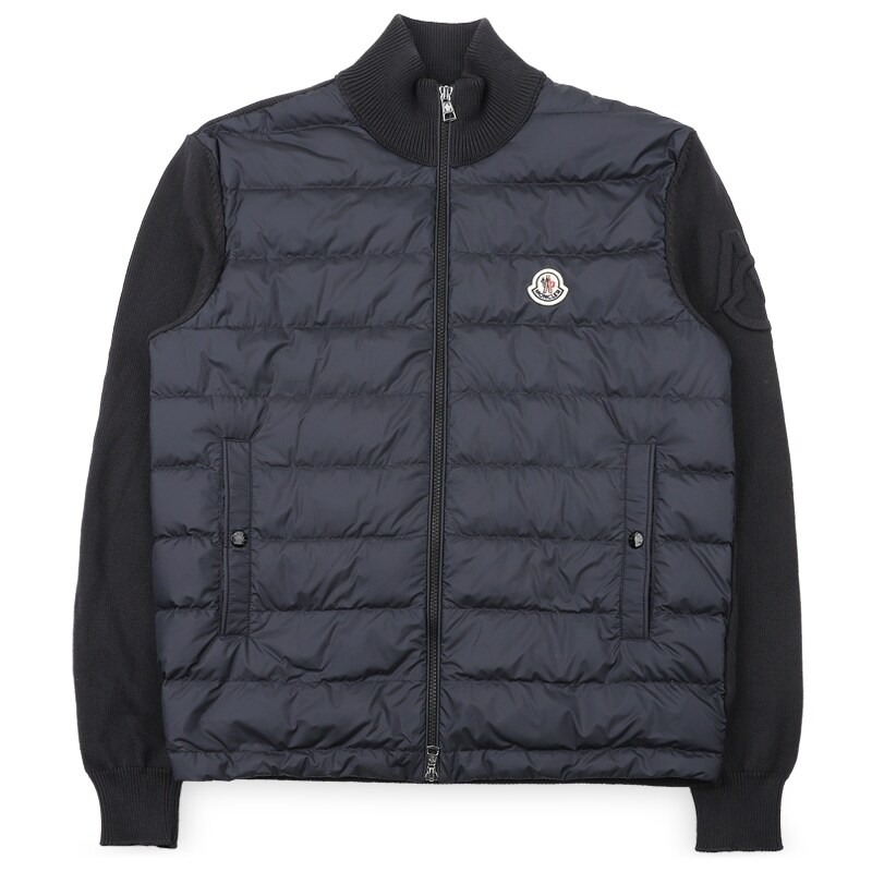 디몬트 몽클레어 남성 와펜 패치 패딩 믹스 집업 자켓(네이비) 9B00020 M1115 77D - Moncler