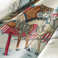 에르메스 앨레강스 Equipements Cheval sur lElegance 실크 여성 스카프 70 까레 H984349S 03 썸네일 2