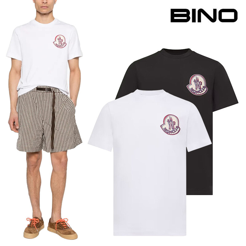 몽클레어 남성 티셔츠 26SS 몽클레르 자수 로고 반팔티 8C00034 89B8U - Moncler