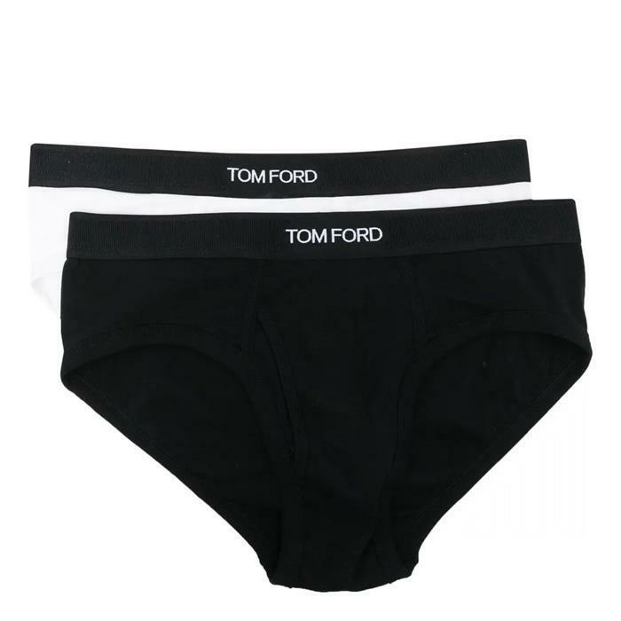 [럭스댓] 국내 톰포드 T4XC1 1040 / 로고 코튼 브리프 블랙 화이트 2개입 - Tom Ford