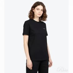MSGM 로고 자수 반팔 티셔츠 3640MM141 247002 99 썸네일 1