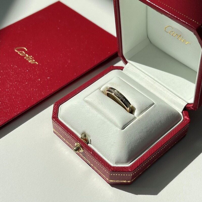 [더럭스] 까르띠에 방돔 루이 웨딩링 3.5mm 파베 세팅 B4052900 - Cartier