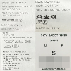 논현 더팩토리 26SS 셀린느 트리옹프 파인 코튼 폴로 반팔티 / 블랙 (2ADDT367Y 38NO) 썸네일 6