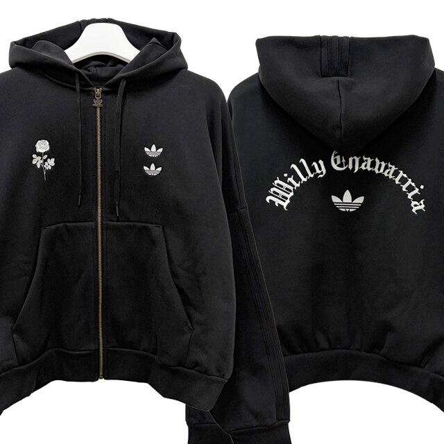 논현 더팩토리 26SS 아디다스 X 윌리 차바리아 후드 집업 자켓 / 블랙 (KD9346) - Adidas