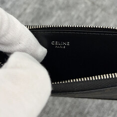 더팩토리 26SS 셀린느 트리옹프 캔버스 롱 지퍼 카드 지갑 / 블랙 (L104N3I56 38SI) 썸네일 7