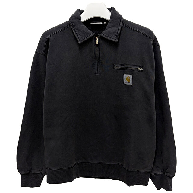 더팩토리 26SS 칼하트 윕 하프 집 디트로이트 맨투맨 / 블랙 스톤 워시드 (I036350 8906) - Carhartt