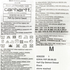 더팩토리 26SS 칼하트 윕 하프 집 디트로이트 맨투맨 / 블랙 스톤 워시드 (I036350 8906) 썸네일 5