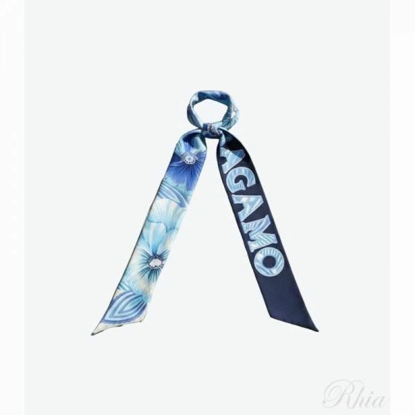 살바토레 페라가모 26SS 브레짜 프린트 실크 방도 321247 789965 - Salvatore Ferragamo