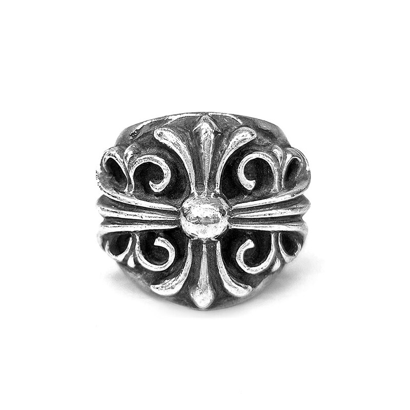 [9] 크롬하츠 플로랄 키퍼 크로스링 반지 HRB257047C - Chrome Hearts