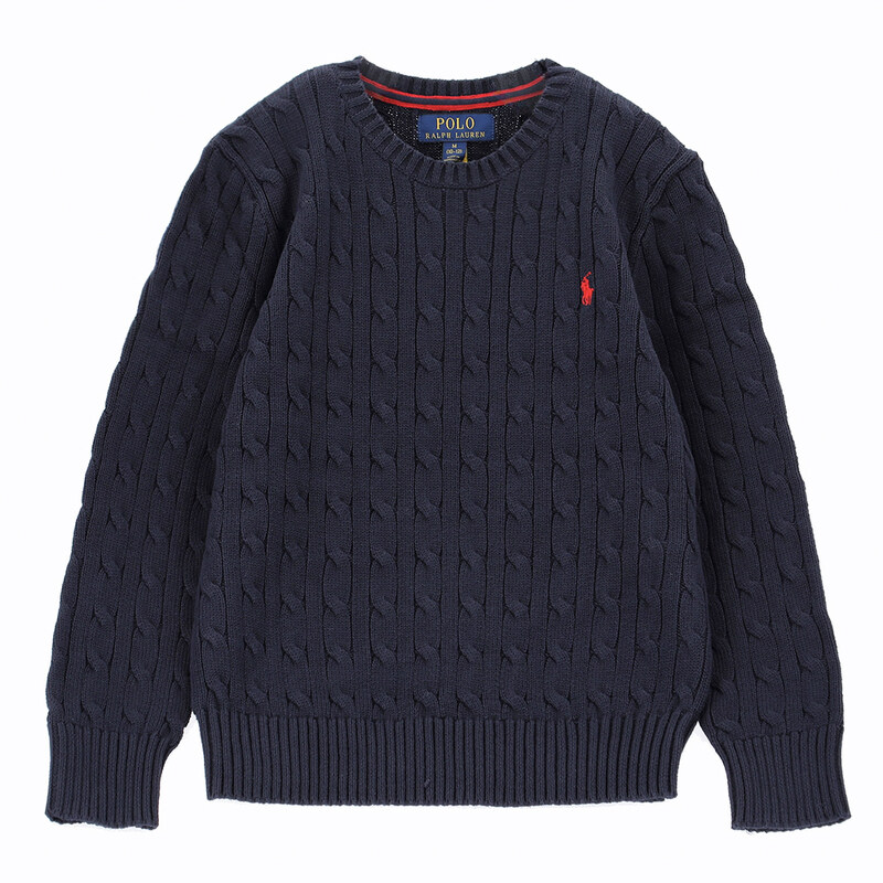 국내배송 26SS 폴로랄프로렌 키즈 포니 로고 케이블 니트 323702674 060 - Polo Ralph Lauren