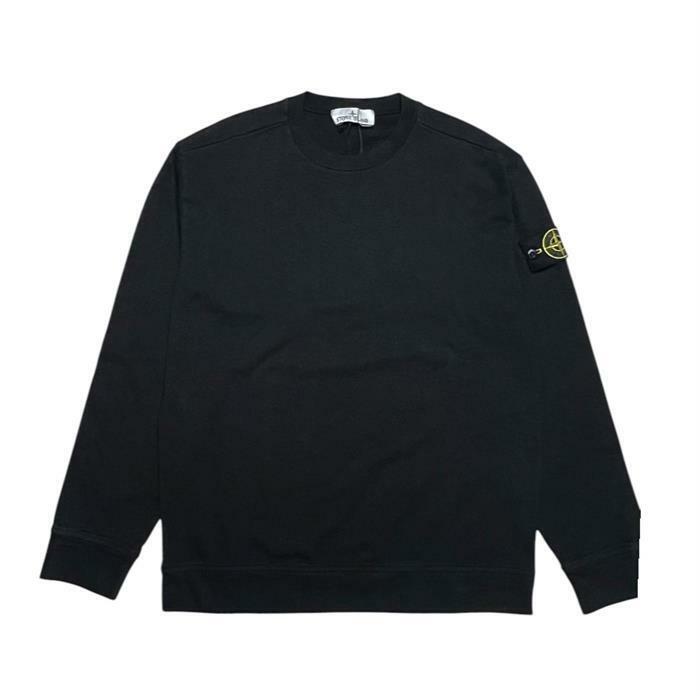 26SS 스톤아일랜드 오가닉 코튼 맨투맨 블랙 6100057 S0B50 V0029 - Stone Island