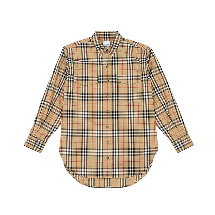 [로로모다] 버버리 체크 코튼 여성 셔츠 / 8083146 - Burberry