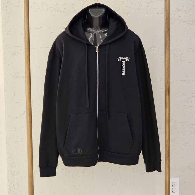 [XL] 크롬하츠 USA 스크립트 로고 플리스 후드 집업 S73JSCTE - Chrome Hearts