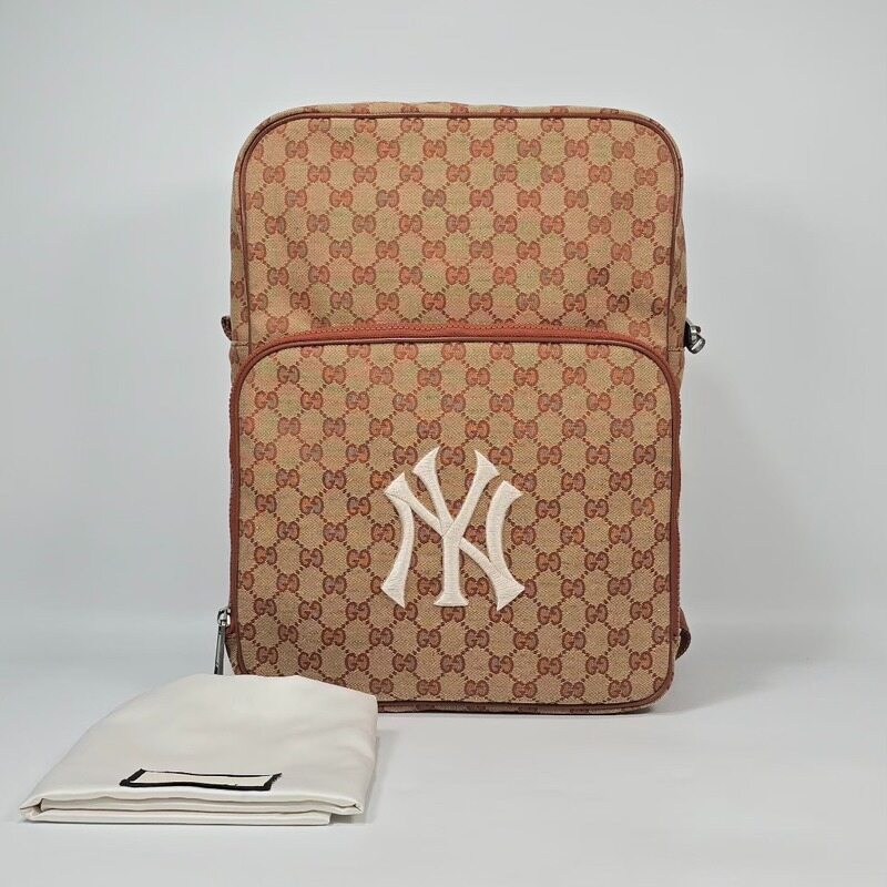 구찌 x MLB GG 로고 자카드 백팩 - Gucci