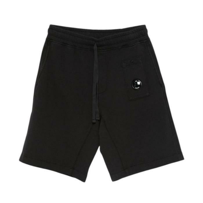 CP컴퍼니 말파일 플리스 렌즈 스웨트 쇼츠 블랙 20CMSB210A 110337O 999 - CP company