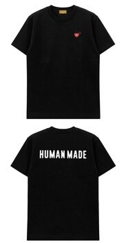[휴먼메이드] 레드하트 백로고 라운드 반팔티셔츠 블랙 남성 티셔츠 HM00CS002 B / TEO 썸네일 2
