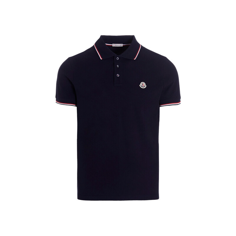 26SS 로고 패치 삼선 PK 티셔츠 네이비 8A703 00 84556 77X - Moncler