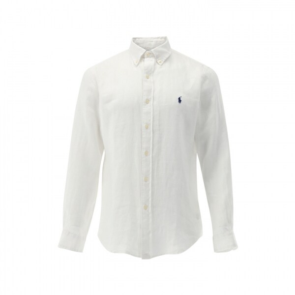 26SS 포니 자수 커스텀핏 린넨 셔츠 화이트 710966294 506 - Polo Ralph Lauren