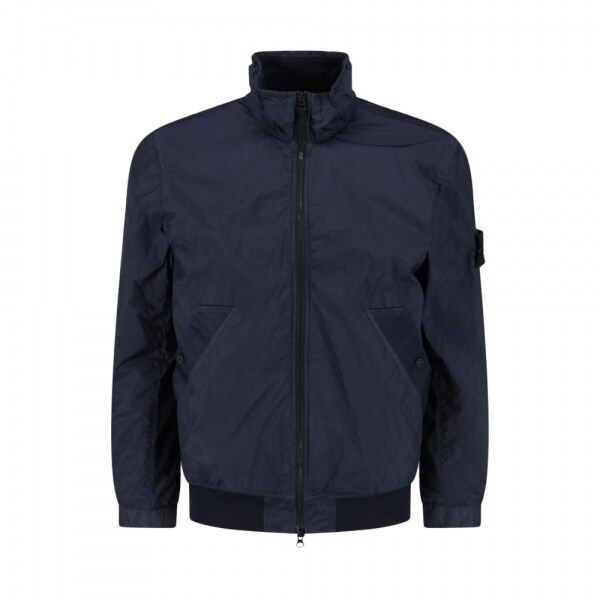 26SS 와펜 패치 가먼트다이드 클링클랩스 윈드자켓 네이비 L1S15 4100111 S0A23 V0020 - Stone Island