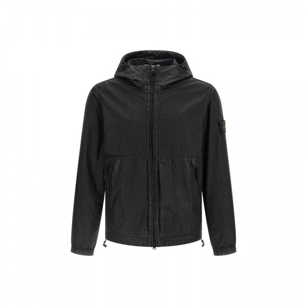 26SS 와펜 패치 오가닉 룩 나일론 파나마 TC 자켓 블랙 L1S15 4100053 S0069 V0029 - Stone Island