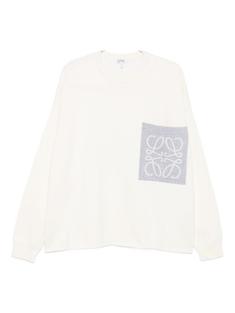 26SS 로에베 코튼 블렌드 아나그램 포켓 스웨터 H526Y14KLS 2145 BEIGE GREY DOM 썸네일 1