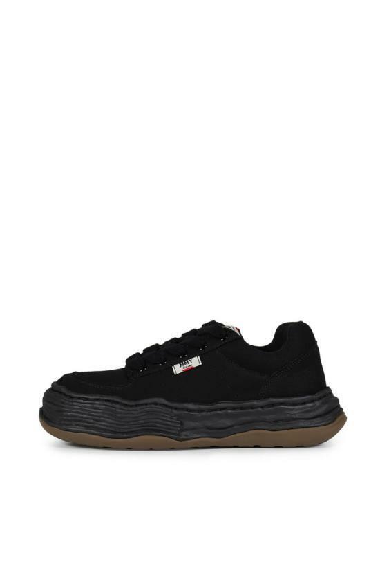 26SS 메종 미하라 야스히로 올리버 OG 솔 캔버스 로우탑 스니커즈 A15FW704 BLK BLACK DOM - Mihara Yasuhiro