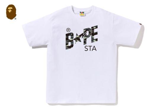 베이프 반팔 티셔츠 001TEM301040MWHT WHITE DOM - Bape