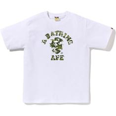 베이프 반팔 티셔츠 001TEM301035MWH0 WHITE GREEN DOM 썸네일 1