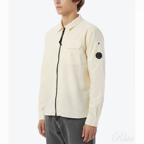 CP컴퍼니 개버딘 집업 셔츠 16CMSH158A 002824G 402 - CP company