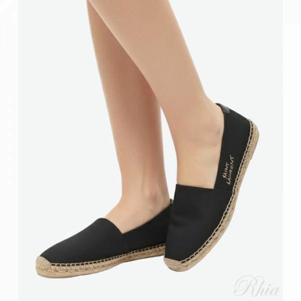 생로랑 자수 로고 에스파듀 605951 1P210 1000 - Saint Laurent