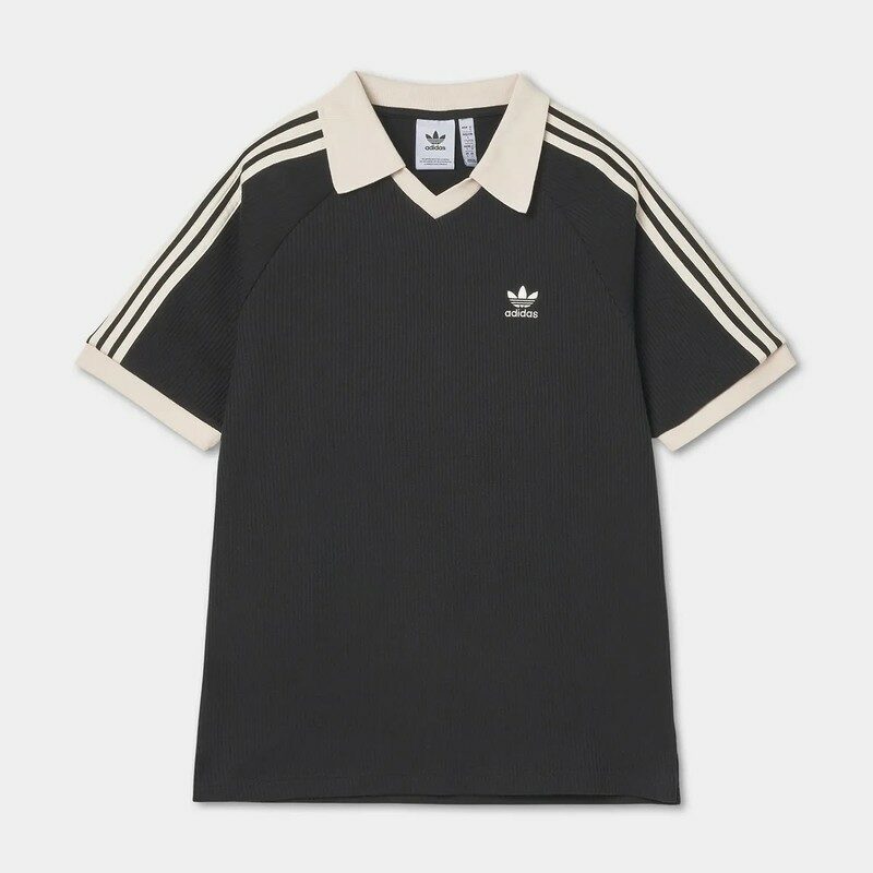 [국내배송] 아디다스 와플 폴로 반팔 카라 티셔츠 블랙 JV9266 - Adidas