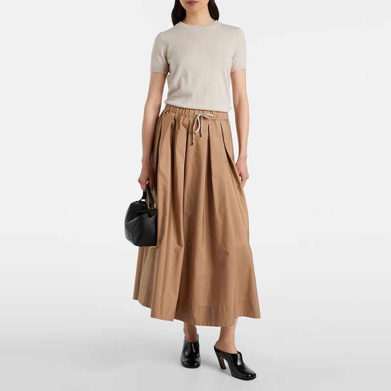 26SS 에스막스마라 PINETA 코튼 스커트 데저트 9101046306 022 - S Max Mara